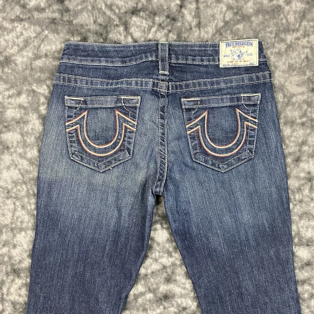 True Religion Jeans Skinny Womens Size 30 Medium Wash 30x32 USA Made Y2K - Picture 9 of 14